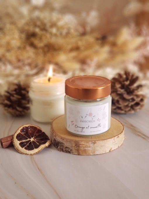 Bougie de Noël Orange et Cannelle 