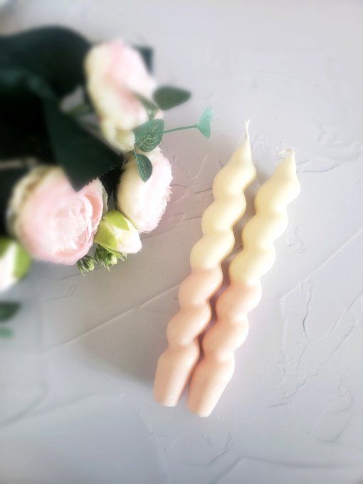Bougies chandelles Torsades