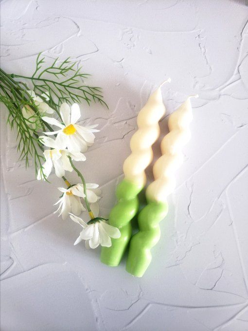 Bougies chandelles Torsades