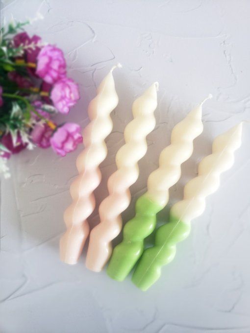Bougies chandelles Torsades